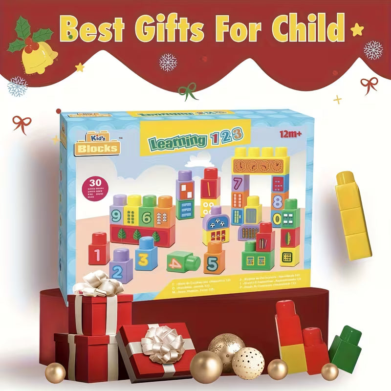 30-Piece Large Building Blocks Set