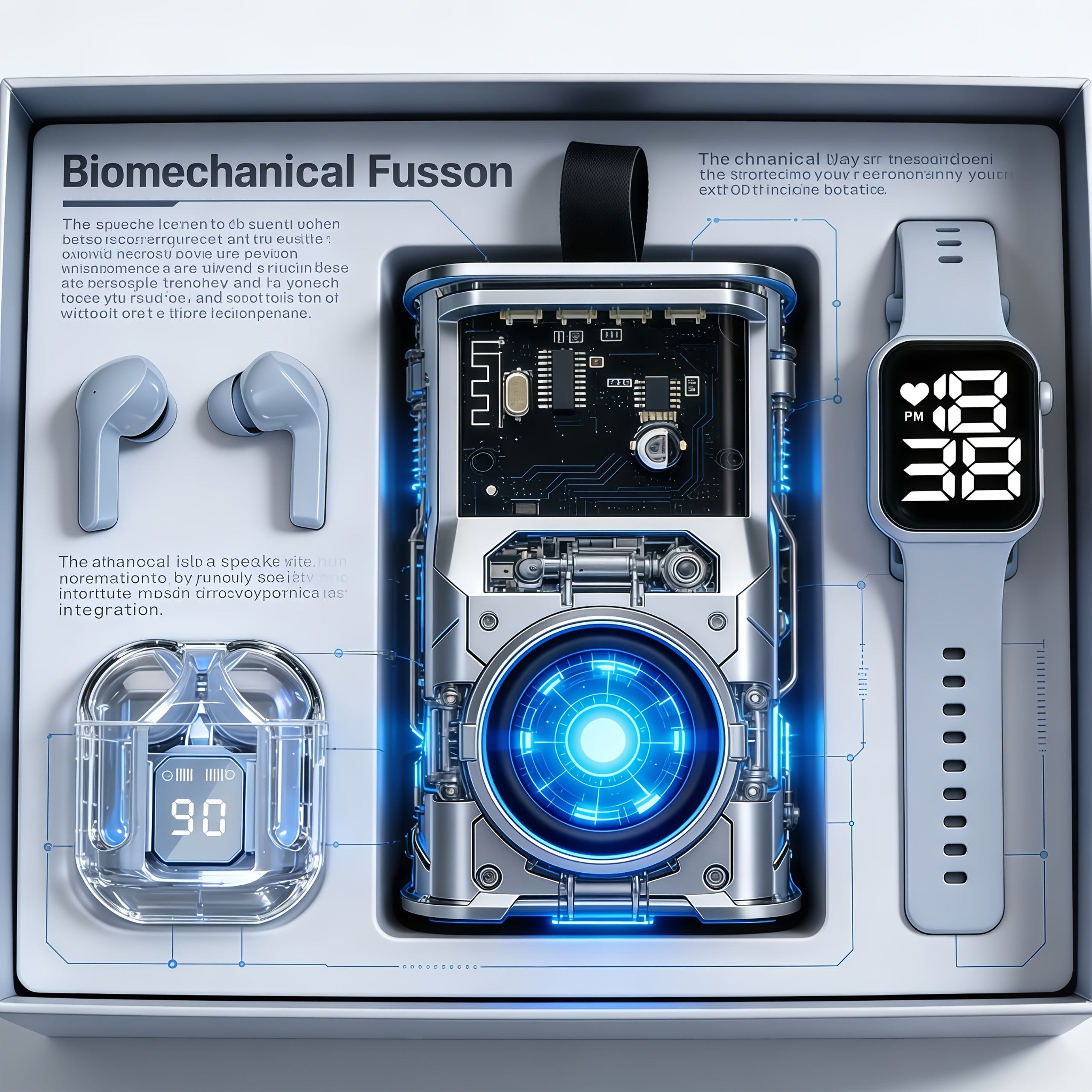 3pcs, Wireless Earbuds(In-Ear Headphones) +Portable Bluetooth Speaker+Electronic Watch (No Set