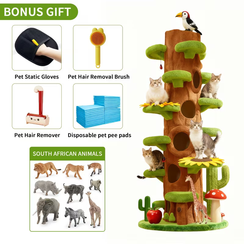 90.5" Enormous Cat Tree Castle