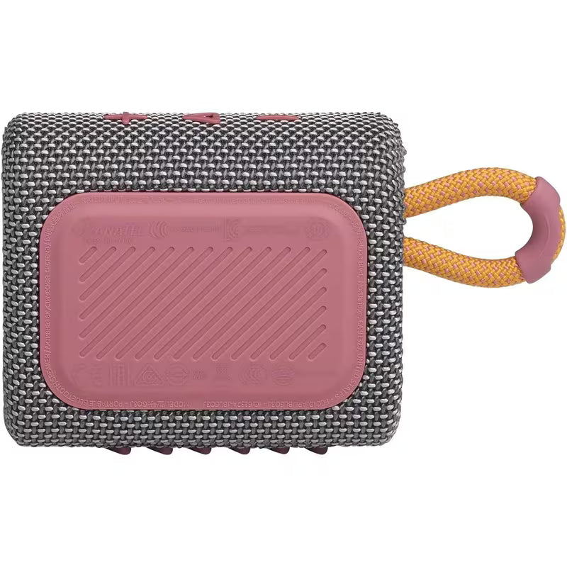 JBL Go 3 Portable Mini Bluetooth Speaker (Grey) - Big Audio & Punchy Bass in a Pocket-Size
