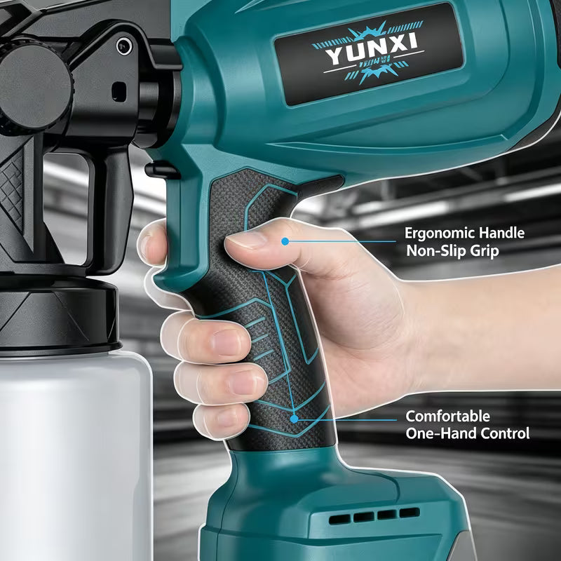 33.81oz Cordless Spray Gun Featuring A 1500mAh Rechargeable Battery, 4 Nozzles