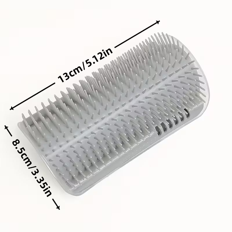 Corner Cat Scratcher - Wall-Mounted Grooming Brush - Itchy Scratching