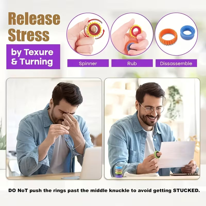 Random Color Textured Fidget Strips