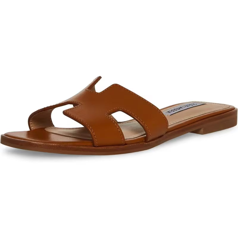 Steve Madden Hadyn Womens Slide - Cognac Leather, Leather