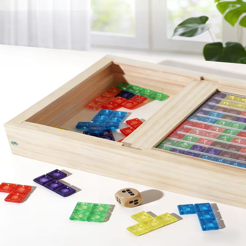 3D Relax Puzzle Toy with Wooden Storage Box