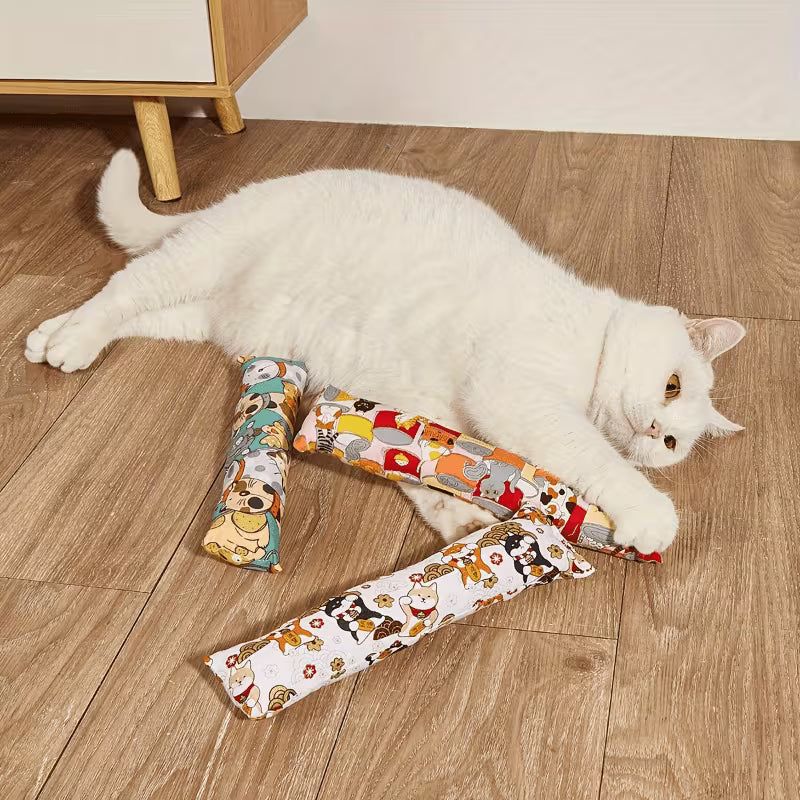 Random Color Cat Grass Chew Toy Pillow, Keep Your Cat Set, Random Color