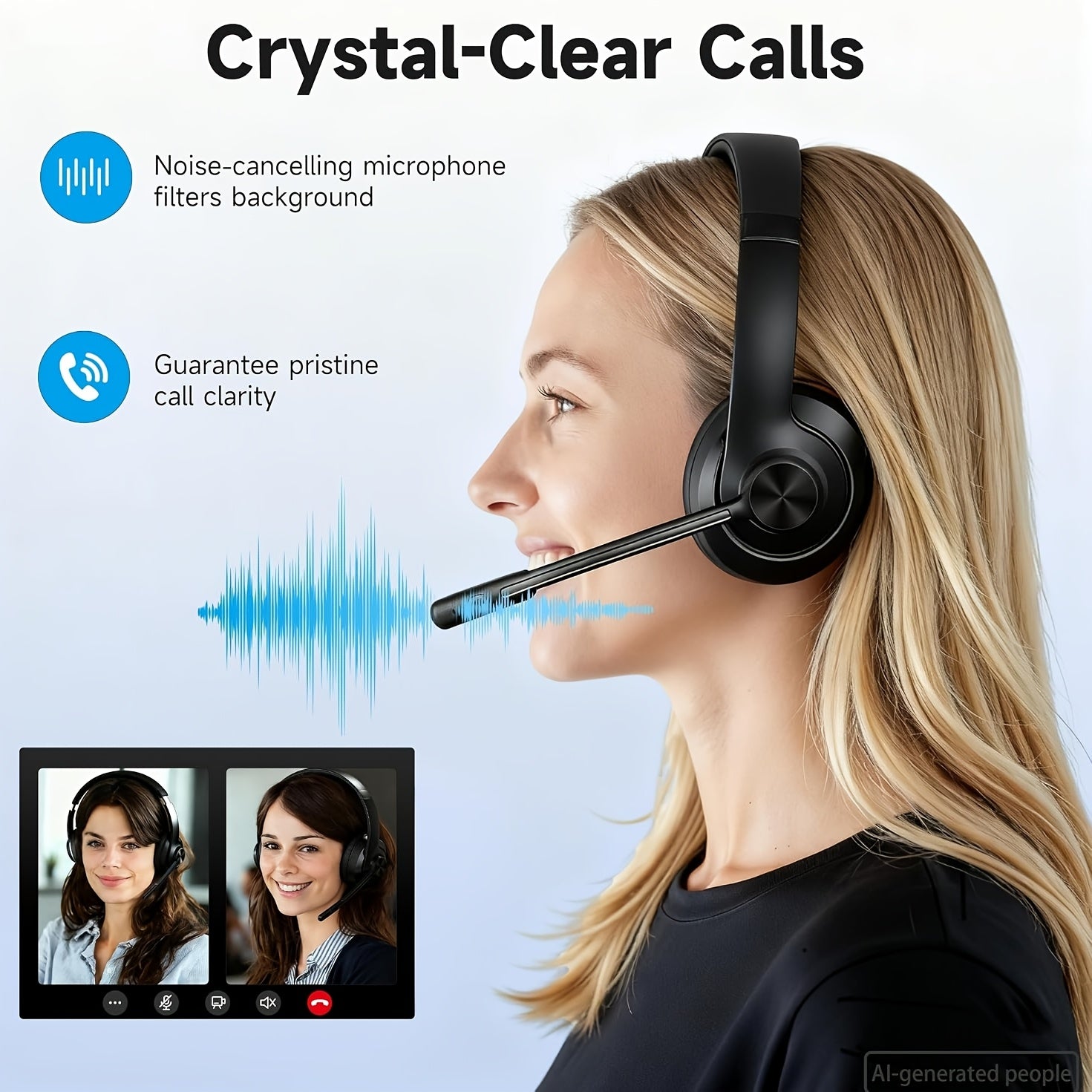 Wireless Headset with Mic