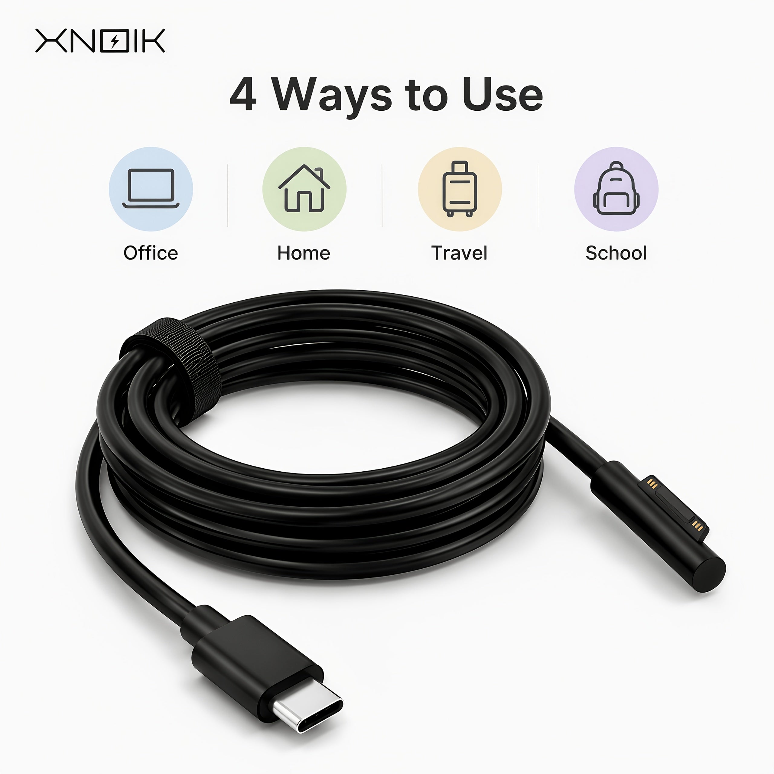 65W USB-C to for Surface Magnetic Charger Cable, 1.5M/59.06Inch Fast