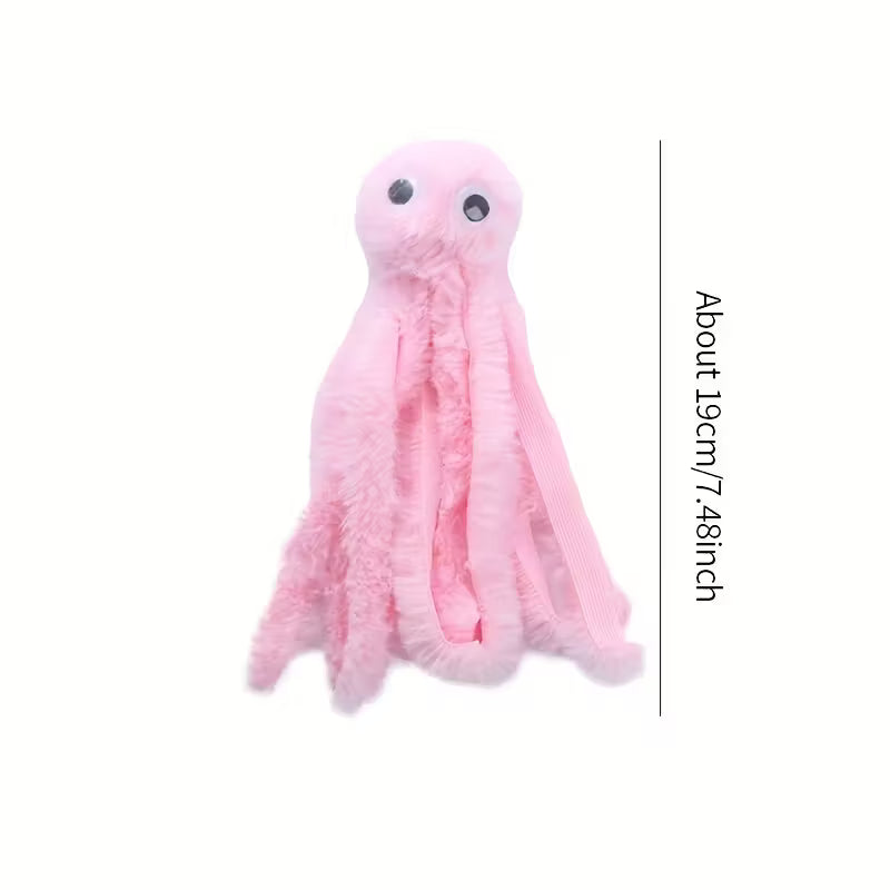 Cat Toy Cute Octopus Shaped Plush Toy Bite-Resistant Grinding Teeth