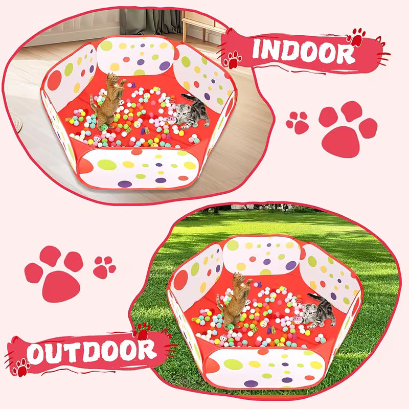 Cat Ball Fence Set, Random Color