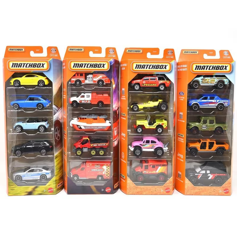 Mattel Matchbox 5-PACK (Bundle of Two, Contains total