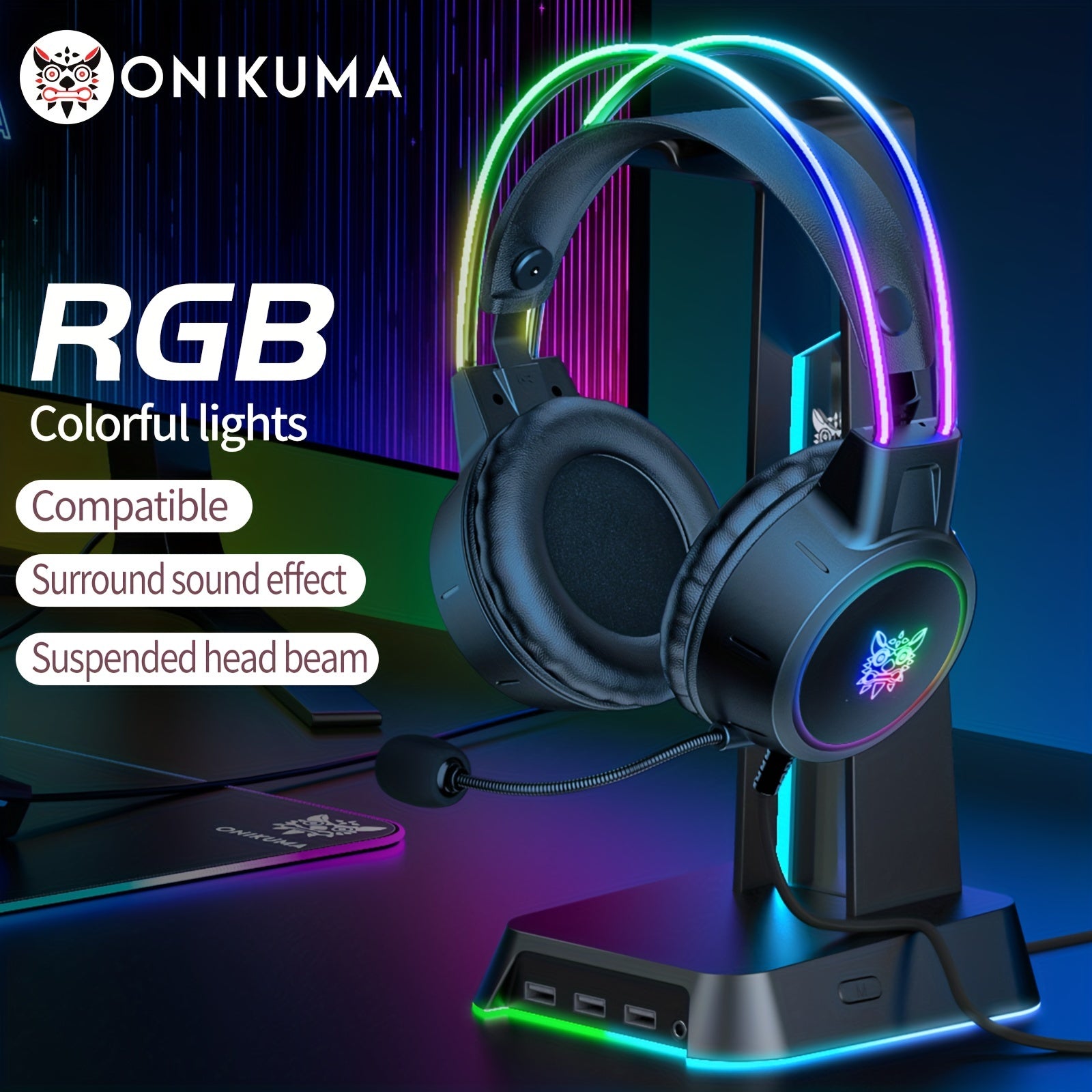 ONIKUMA Gaming Live Streaming Headset Noise Canceling Headset High Sound