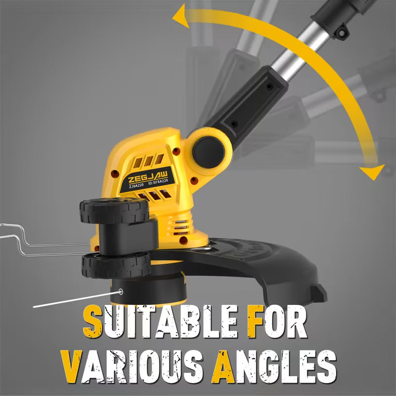 20V Cordless Trimmer And Edger - 12-Inch Battery-Powered Weed Whacker with 8 Replaceable Spool