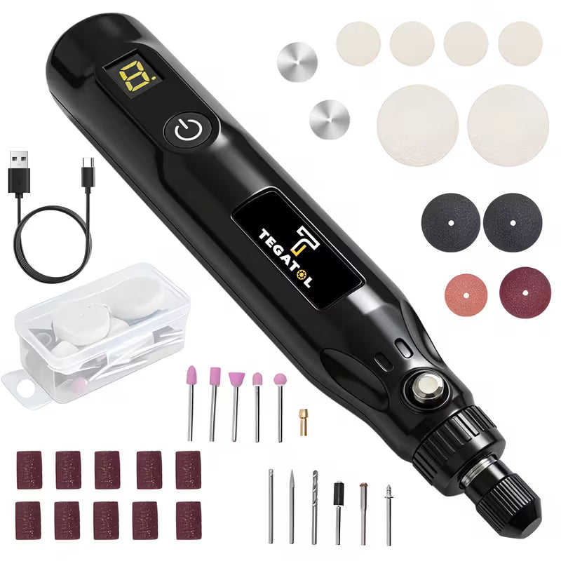 Speed Adjustable USB Rechargeable Mini Electric Drill Set/Grinder/Polisher/Engraver Cordless Rotary