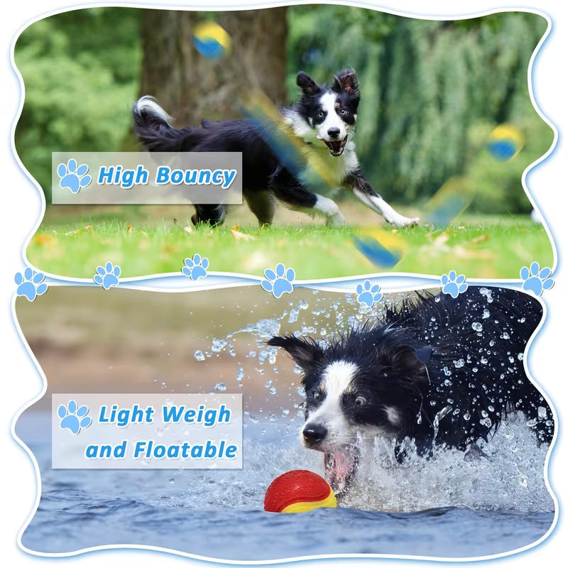 Squeaky Dog Balls, Puppy Pet Chew Balls Teething Set