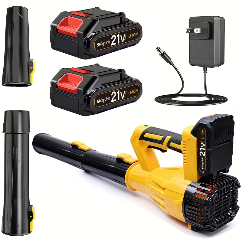Cordless Electric Leaf Blower With Extended Nozzle, High Airflow