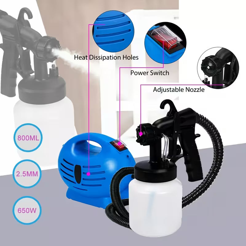 650W HVLP Electric Paint Sprayer Set, 27.05Oz/800Ml