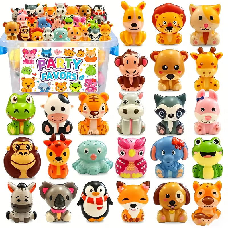 18-Piece Jungle Animal Slow-rise Squishy Decompression Doll Set