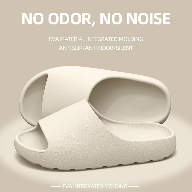 Outdoor Home Casual Flat Non-Slip EVA Solid Color Slippers for Men and Women, Simple Casual