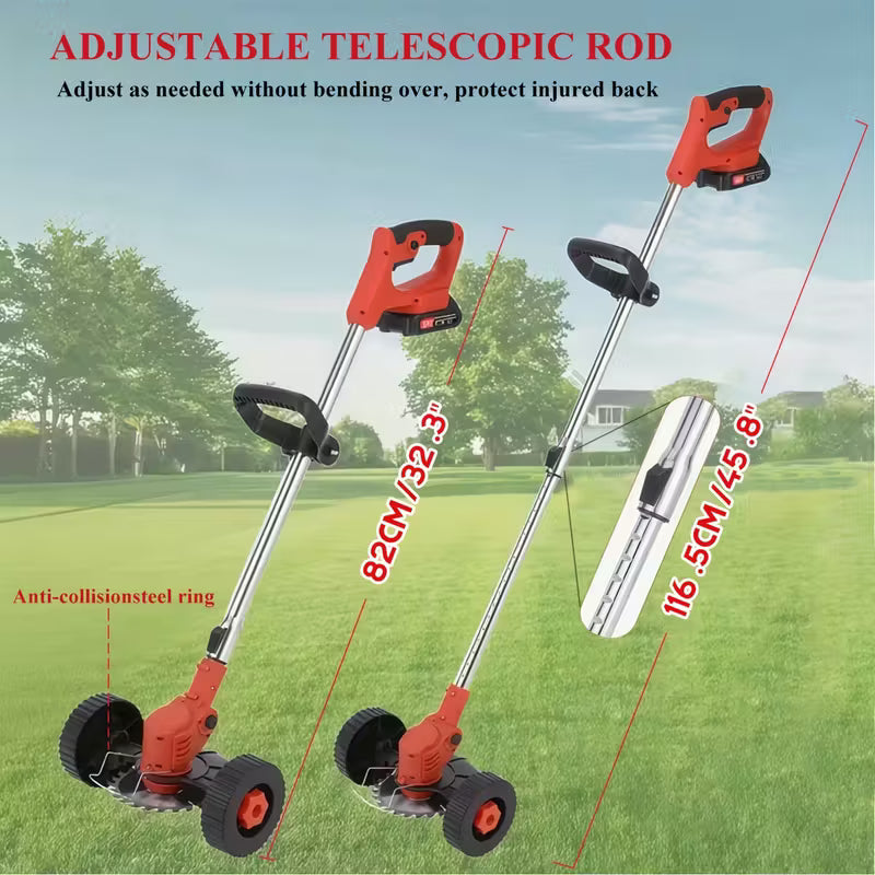 Portable Home Cordless Electric Lawnmower, Garden Weeder/Wireless Mower