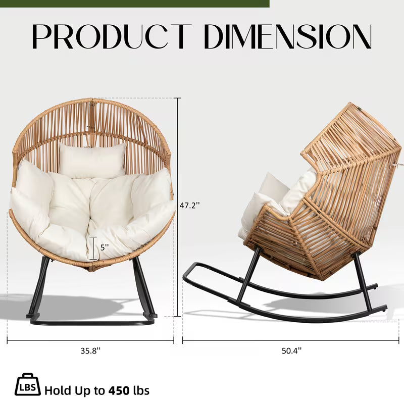 Wicker Egg Chair & Rocking Egg Chair PE Rattan