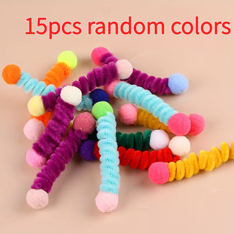 Random Color 5/15/25-Piece Bite-resistant Cat Repair Toys Polyester