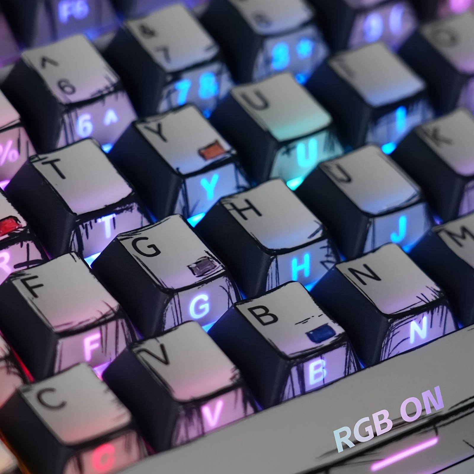 These Keycaps Feature a Japanese Manga Style