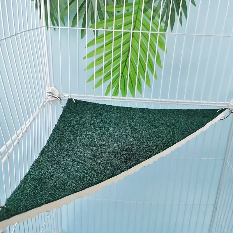 Small Animal Pet Comfortable Triangular Hammock Parrot Bird