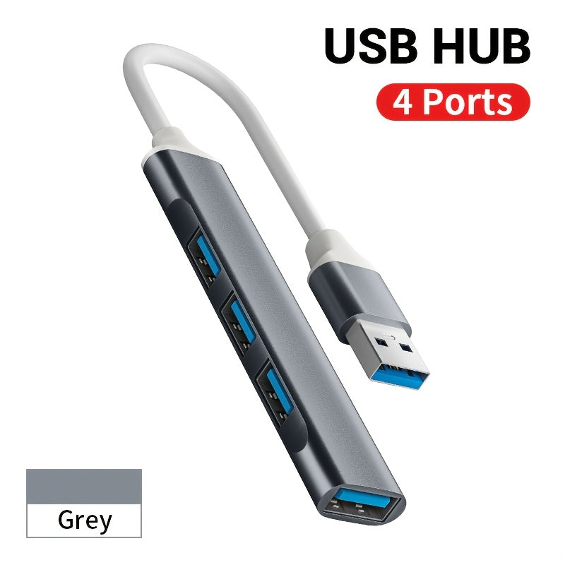Type-C/USB-A 4-in-1 Hub, USB Multi-Function Splitter, Desktop Expansion Multi-Port Adapter