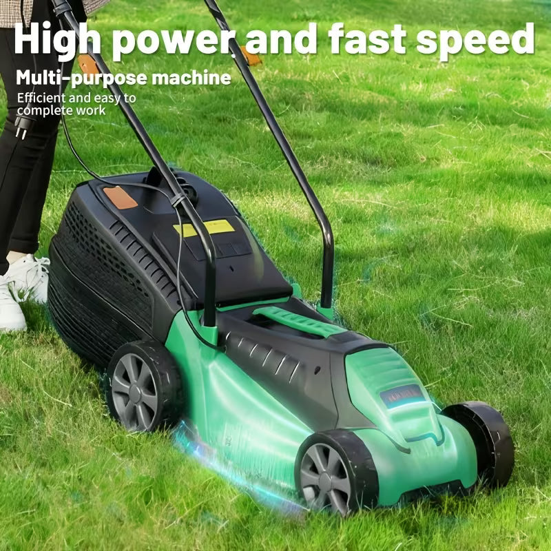 1600W Corded Electric Lawn Mower, 3-Speed Height Adjustment 7.93gal Grass Box