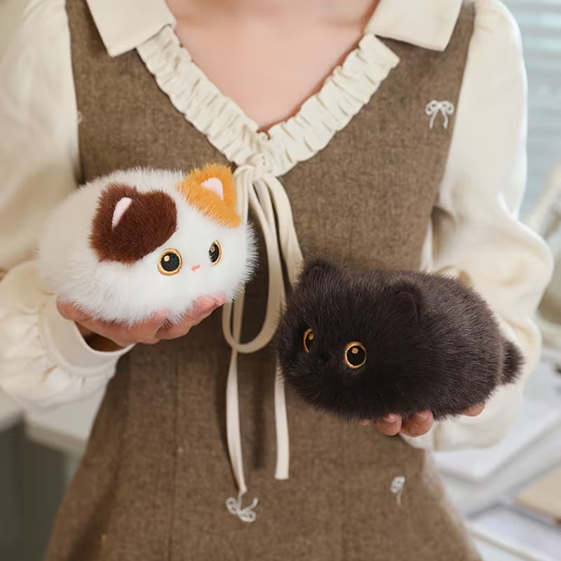 20Cm/7.87In Cute Cartoon Round Cat Head Plush Toys Soft Kawaii Fluffy Kitten Stuffed Animal Plush