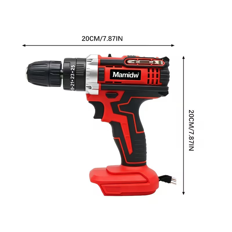 Mamidw Cordless Electric Drill, Durable Structure, Compact Design, Sturdy Construction