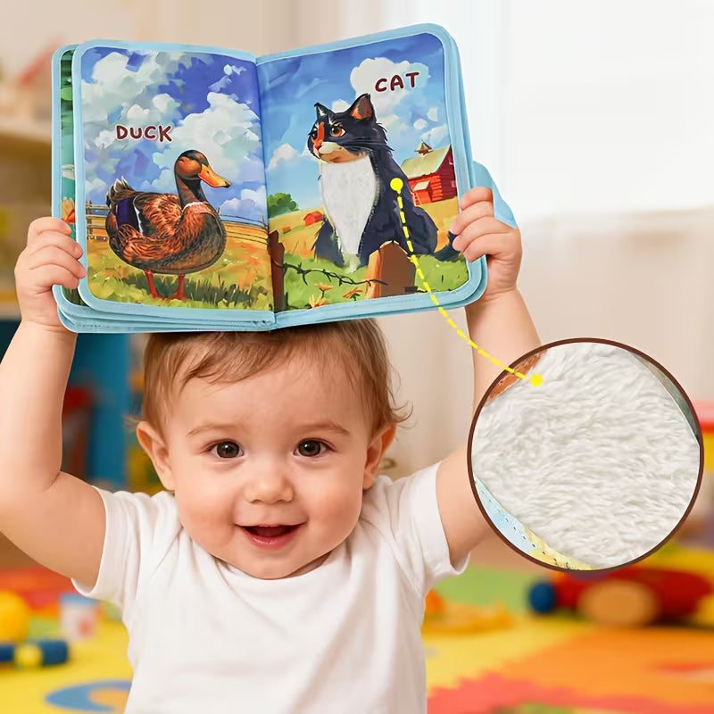 Touch & Feel Book: Farm Animal Sensory Cloth Book with Realistic