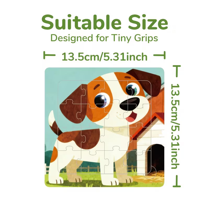 64-Piece 4-in-1 Farm Animals Cardboard