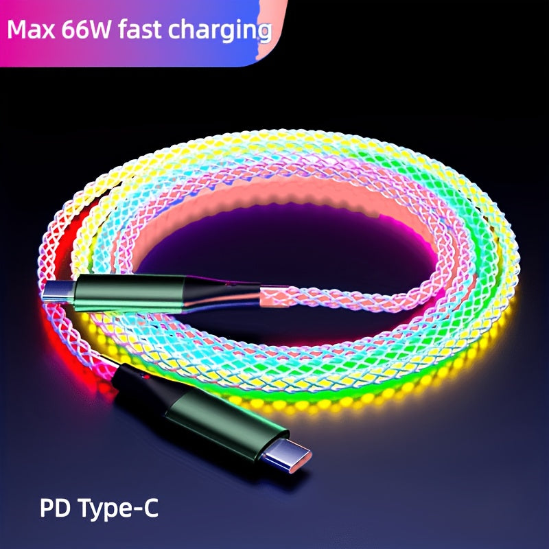 PD 66W Max Fast Charging Type-C to Type-C Cable