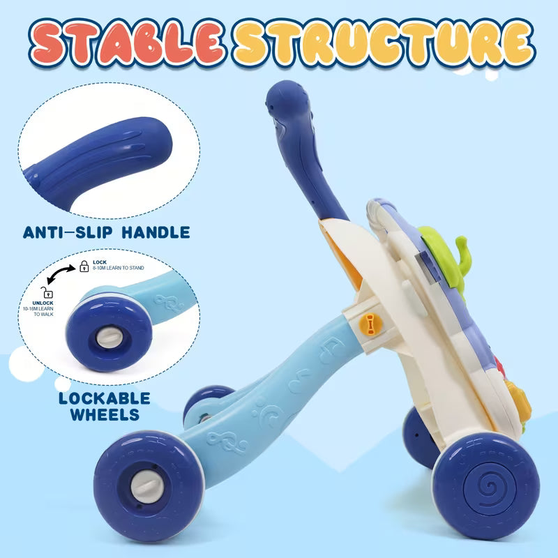 3-In-1 Multifunctional Scientific Early Learning Walking Cart