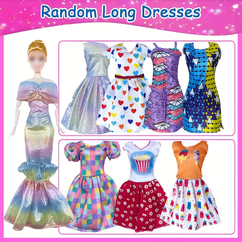 Gift for Her/him Kids Party Favor Pack 34-Piece Girl Doll Clothes 11.5In
