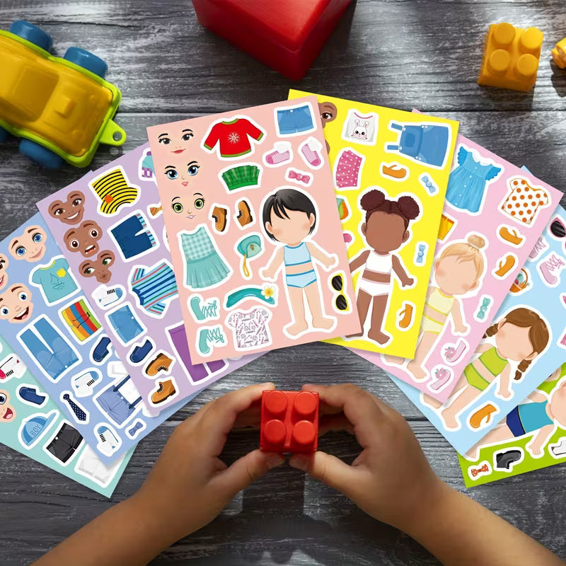 1 Set of 24 Children's Dressing Stickers