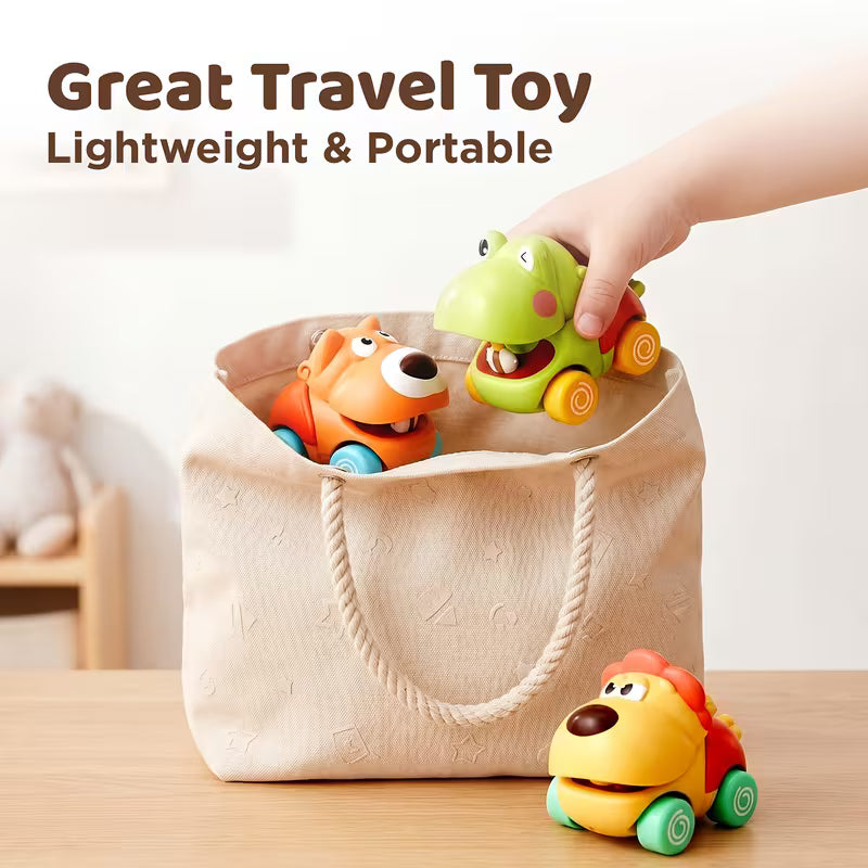 Push Go Animal Car Toys for Toddlers