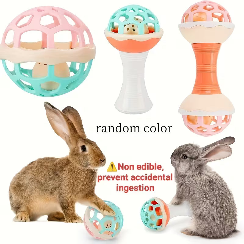 Pack of 3 Fun Rabbit Toys, Random Color