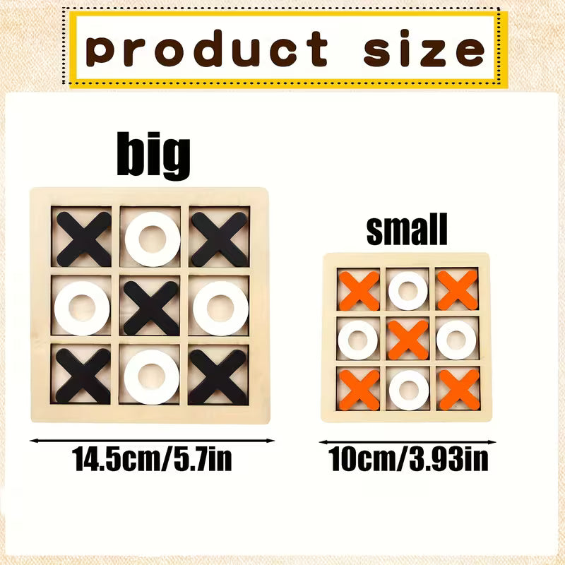 Tic Tac Toe Board Game • Wooden Tic-tac-toe Game • Classical Family
