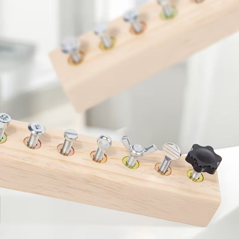Life Craftsman "Wooden 10 Hole Screw Busy Board