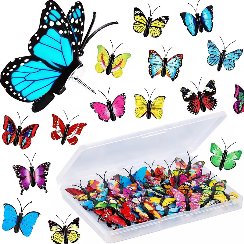 Cute Push Pins - 40 Butterfly