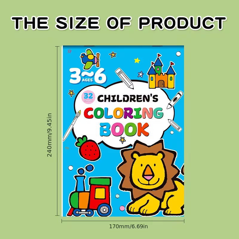 32-Page Children's Drawing and Coloring Doodle Book