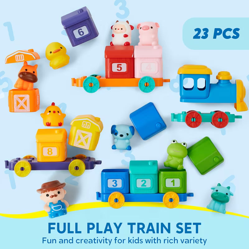 Farm Number Train Learning Toy for Toddlers