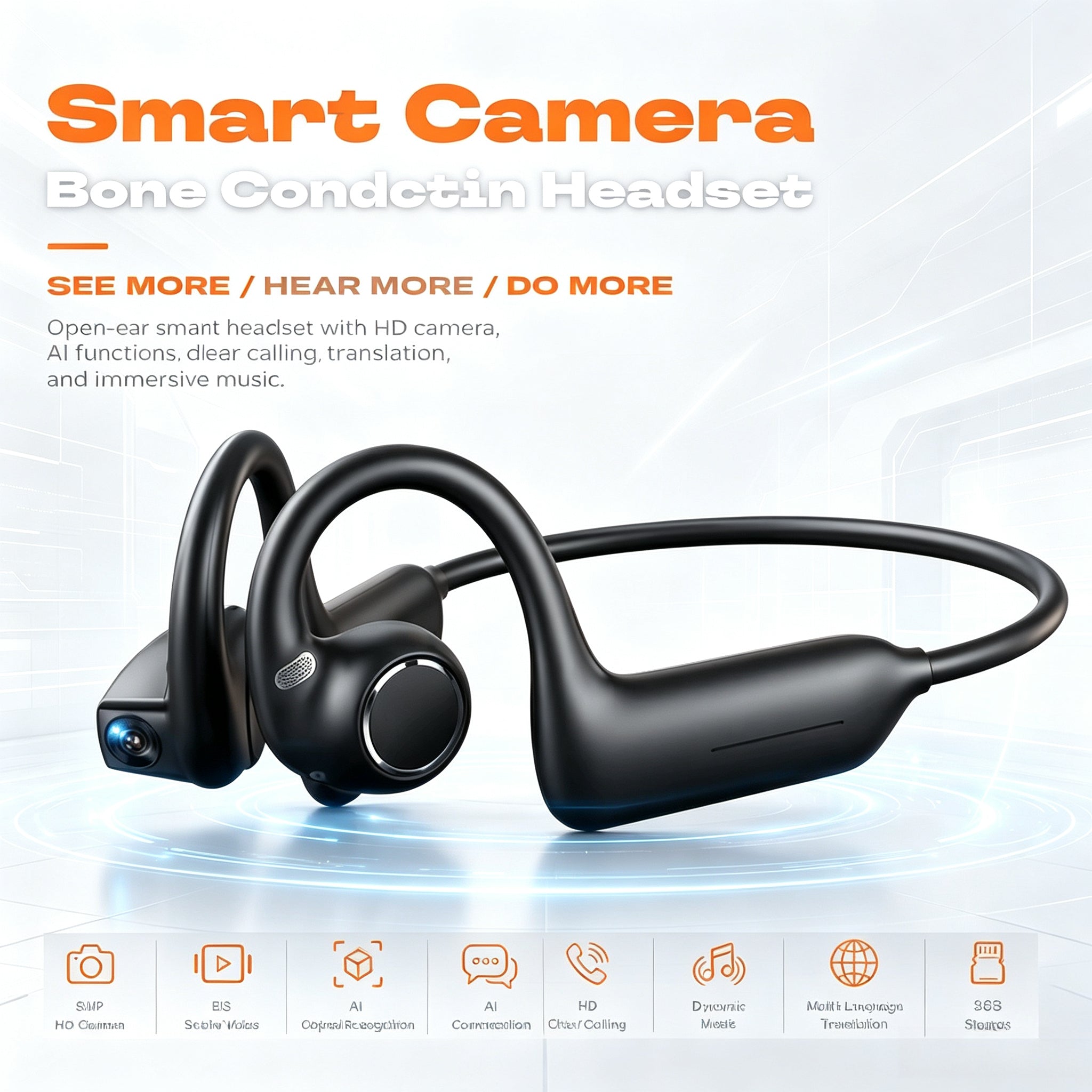 AI Smart Camera Headphones