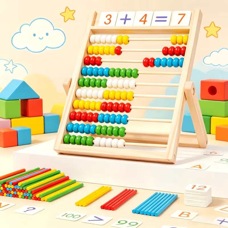 Wooden Calculation Rack Math Learning Toy