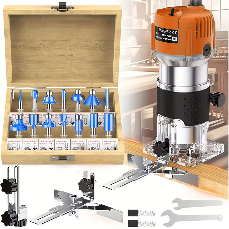 Woodworking Power Router Tool, 800W Compact Router Tool for Woodworking