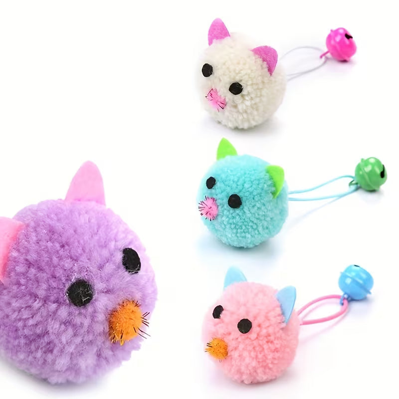 Pet Cat Toy Cute Mouse Shape Macaron Color Matching