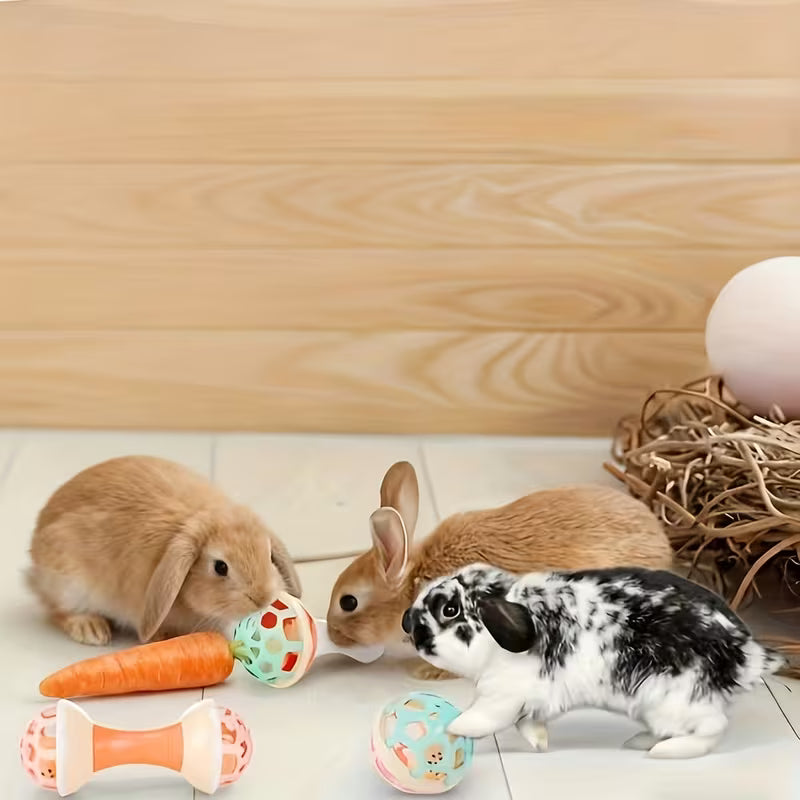 Pack of 3 Fun Rabbit Toys, Random Color